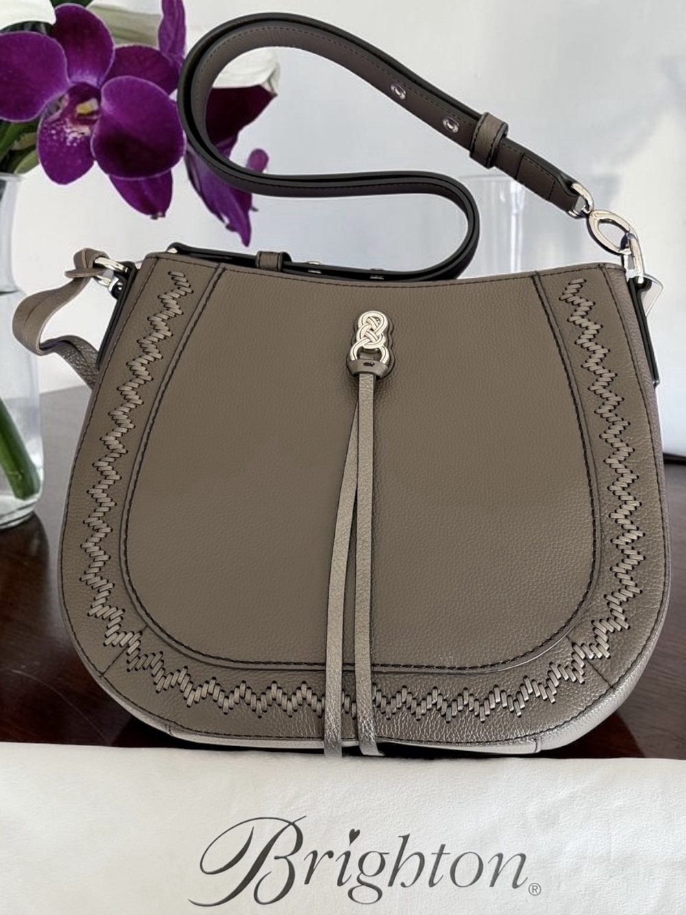 Brighton Interlok Adele Convertible Crossbody in Sable NWT